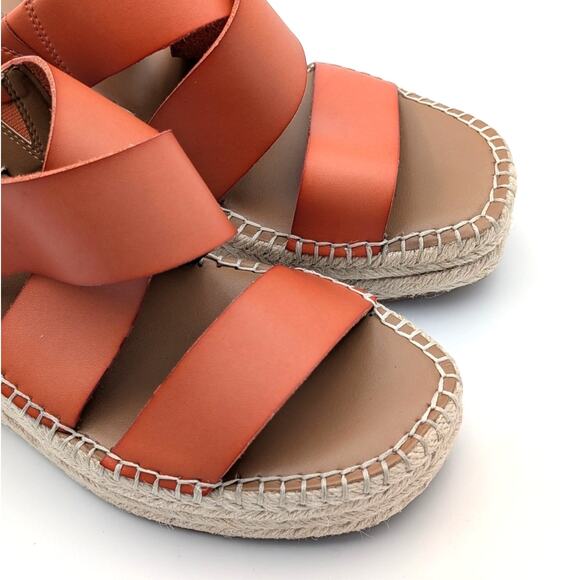 Nordstrom Rack Cressida Platform Wedge Espadrille Sandal Red Size US6M EU37 - Picture 12 of 12